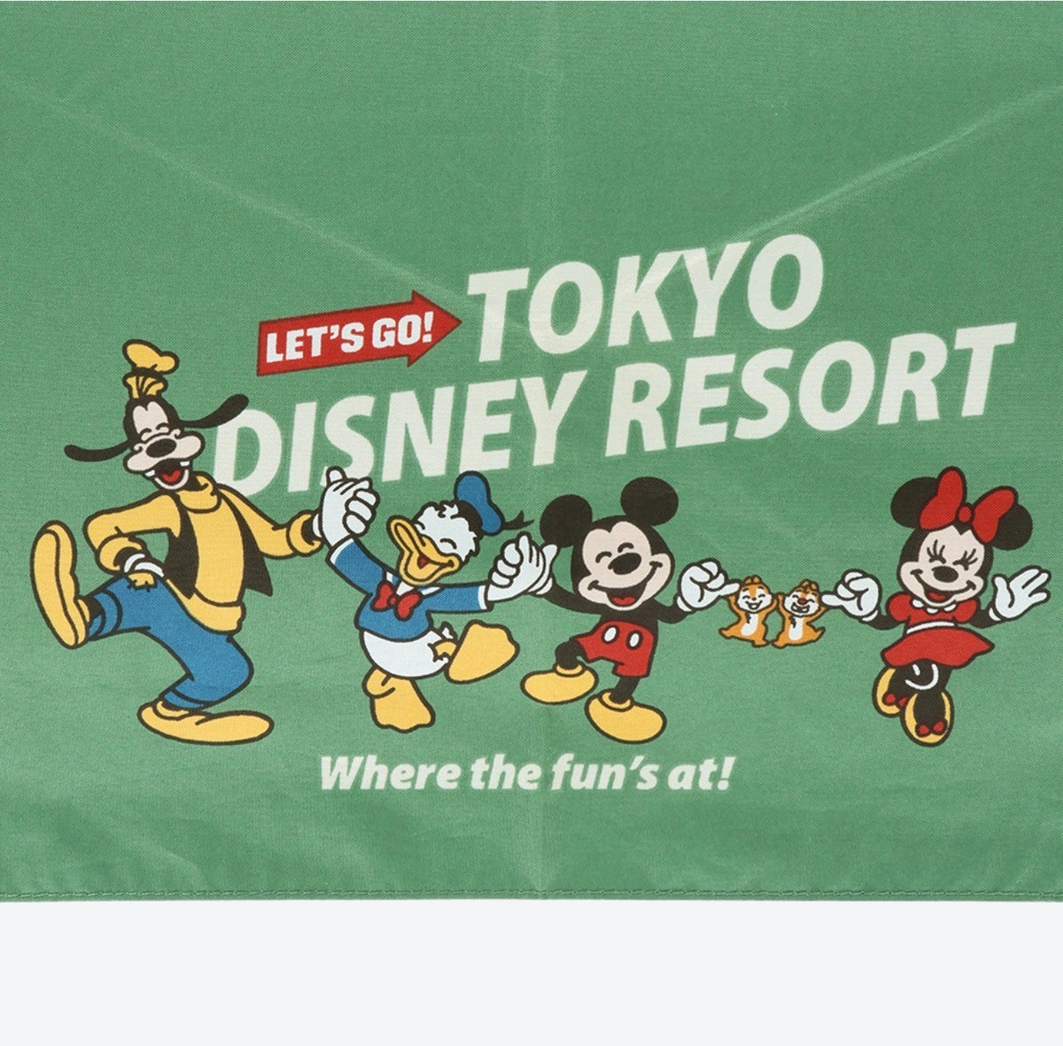 Japan Tokyo Disney Resort Sun and Rain Folding Umbrella Mickey Green