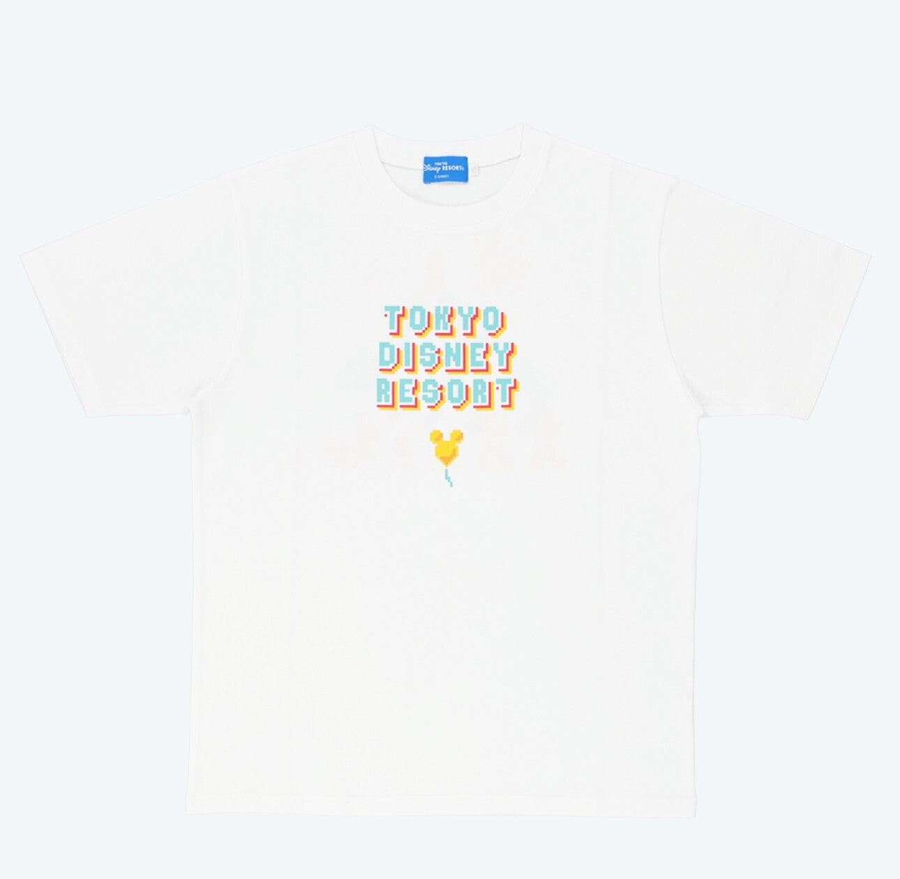 Japan Tokyo Disney Resort  T-Shirt Cinderella Castle Mickey Balloon Retro Game