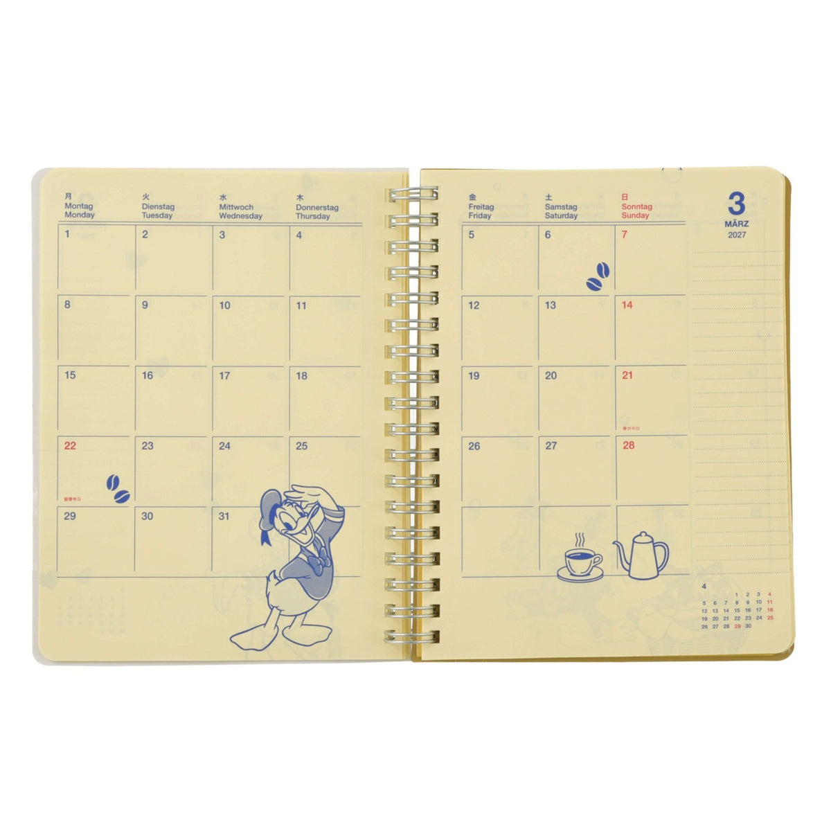 Japan Tokyo Disney Store Delfonics Donald & Friends Rollbahn Diary L 2027