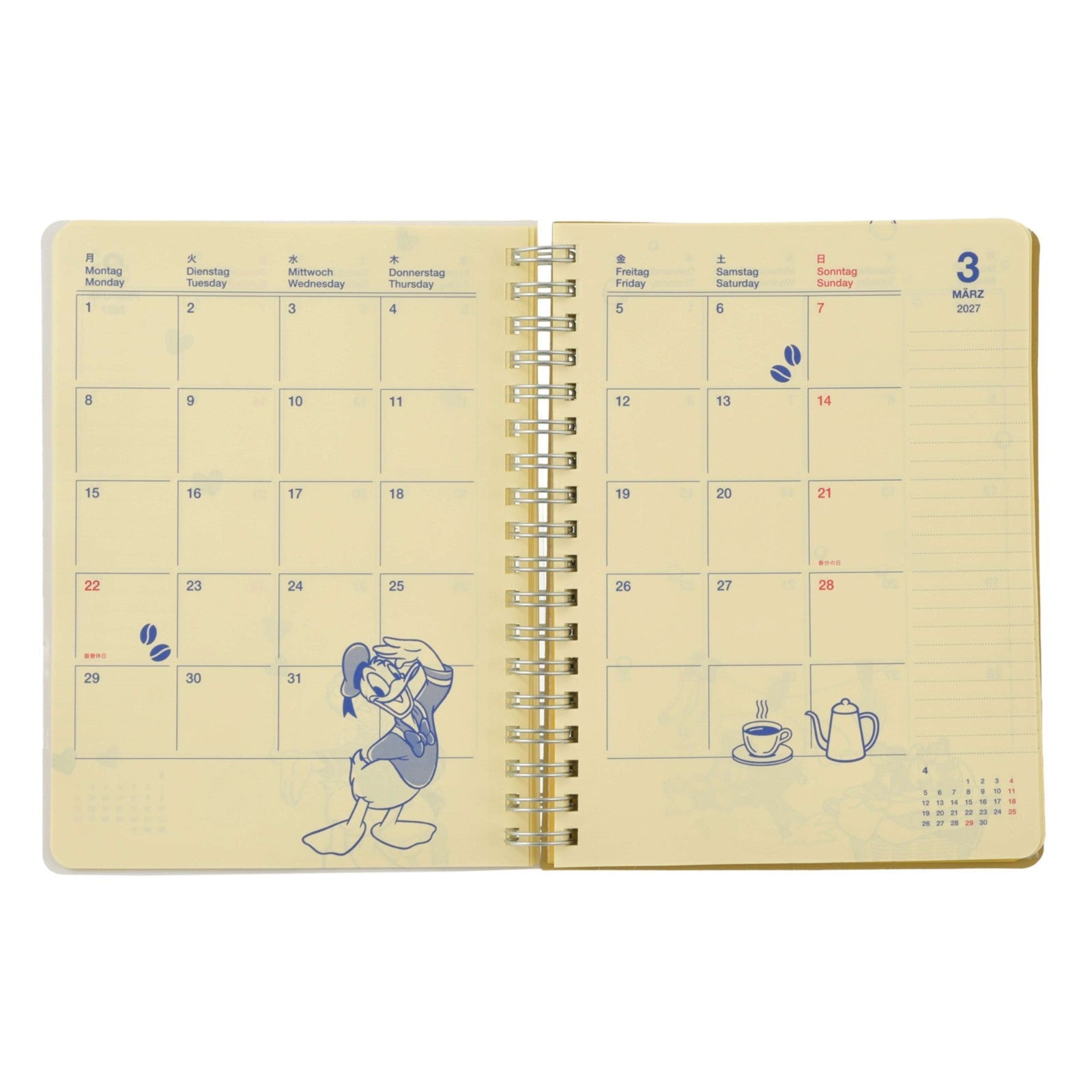 Japan Tokyo Disney Store Delfonics Donald & Friends Rollbahn Diary L 2027