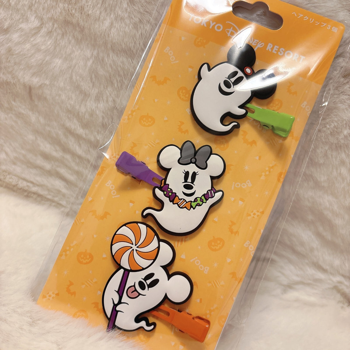 Japan Tokyo Disney Resort Ghost Mickey Hair clip set Halloween 2024