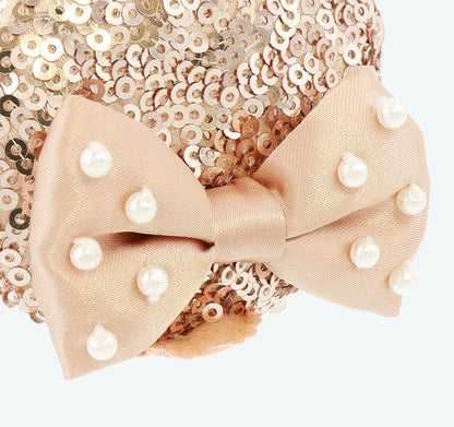 Japan Tokyo Disney Resort Minnie Sequin Ears Headband Hairpin Pink
