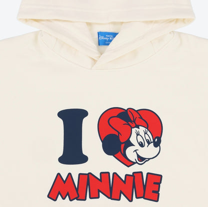 Japan Tokyo Disney Resort Minnie Mouse Hoodie Long sleeve White 2025