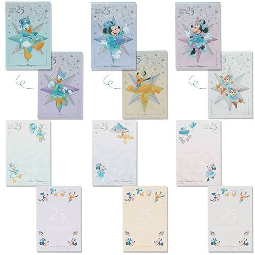 Japan Tokyo Disney Resort Sea 25th Sparkling Jubilee Memo & Slide Zip Case