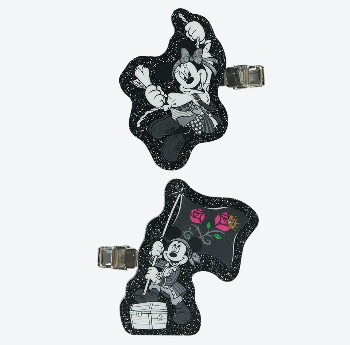 Japan Tokyo Disney Resort Pirates of the Caribbean Mickey Minnie Hair Clips 2