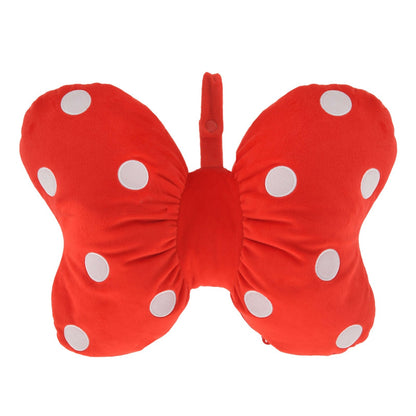 Japan Tokyo Disney Store Mickey & Friends 2-Way Neck Pillow Ribbon Let's Travel