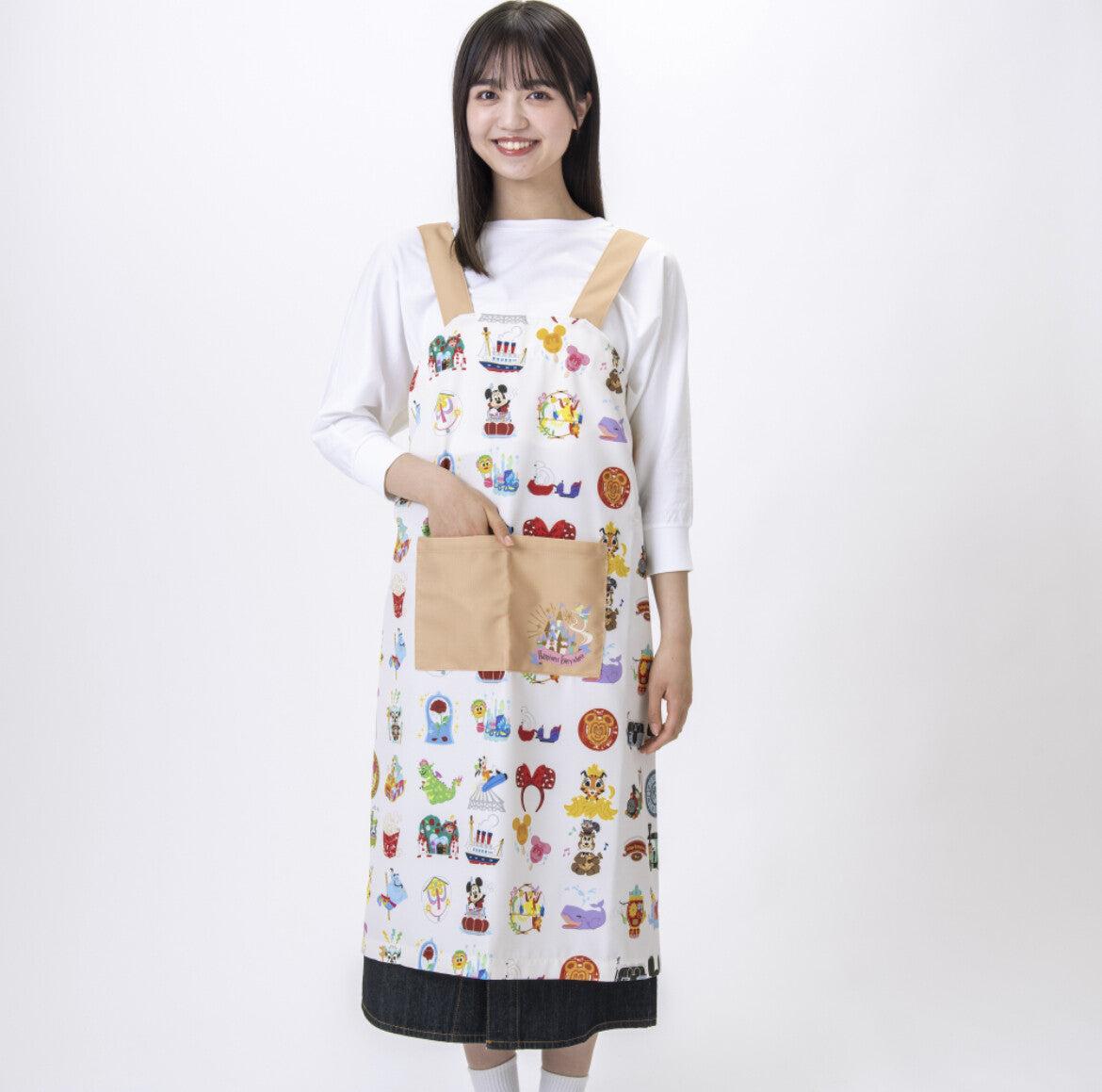 Japan Tokyo Disney Resort Happiness Tinker bell Park Motif Small World Apron