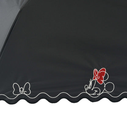 Japan Tokyo Disney Store Minnie Folding Umbrella Sunny Rainy Carabiner SHINY DAY