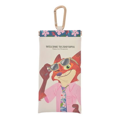 Japan Tokyo Disney Store Nick Wilde Pouch with Carabiner TROPICAL ZOOTOPIA