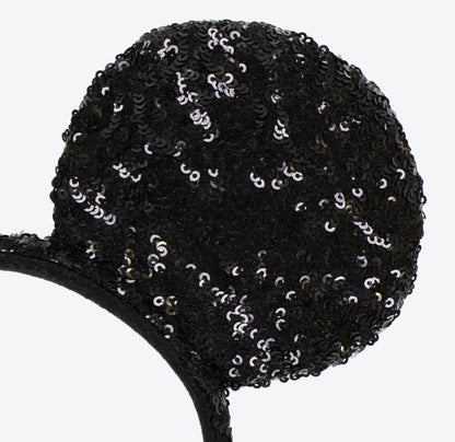 Japan Tokyo Disney Resort Ears Headband Sequin black Mickey