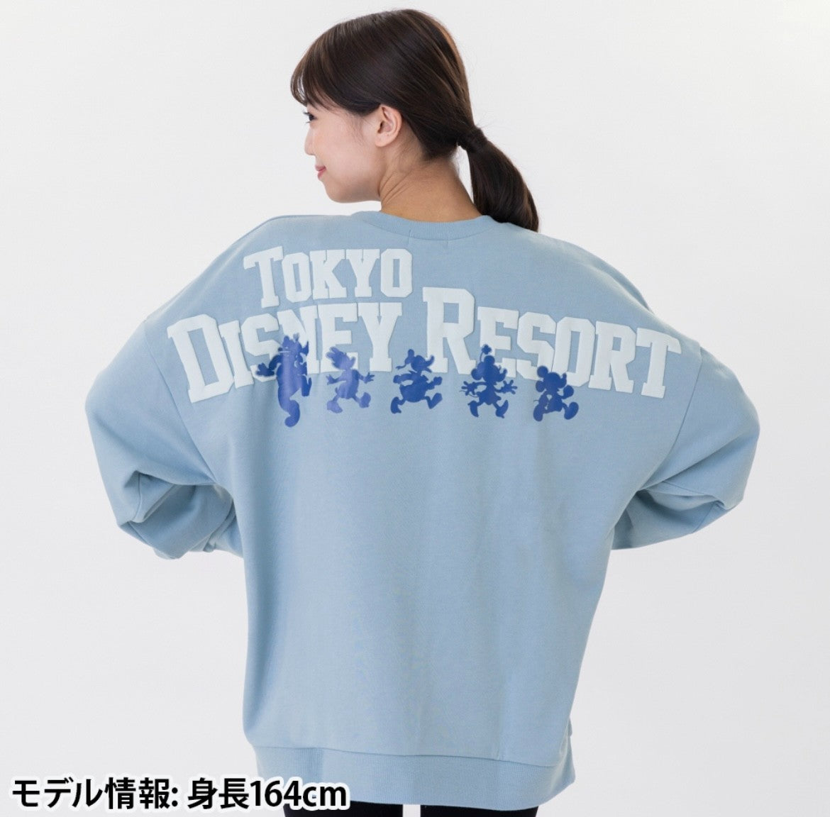 Japan Tokyo Disney Resort Mickey Mouse and Friends Sweatshirt Blue Long sleeve