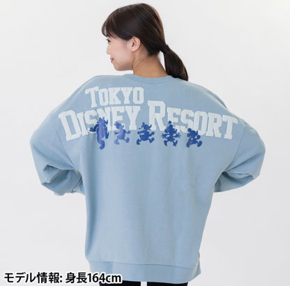 Japan Tokyo Disney Resort Mickey Mouse and Friends Sweatshirt Blue Long sleeve