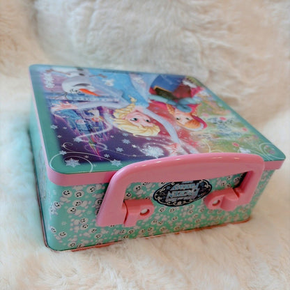 Japan Tokyo Disney Biscuit Tin Can Frozen Ana Elsa Olaf Bag
