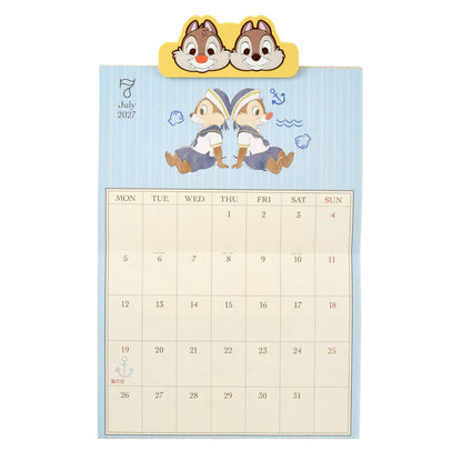 Japan Tokyo Disney Store Chip and Dale Wall CALENDAR & ORGANIZER 2027 with Clip