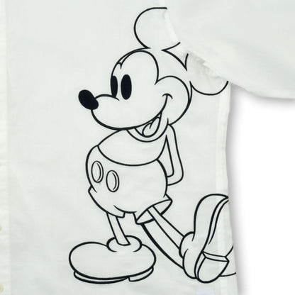 Japan Tokyo Disney Store Mickey Long Sleeve Shirt Standing White MAGICAL LABEL