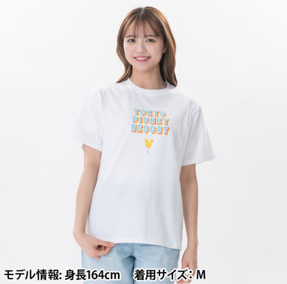 Japan Tokyo Disney Resort  T-Shirt Cinderella Castle Mickey Balloon Retro Game
