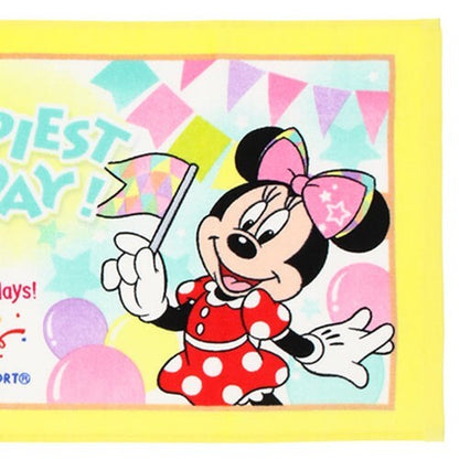 Japan Tokyo Disney Resort Mickey Minnie Face Towel Happiest Birthday