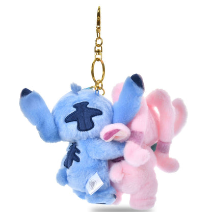 Japan Tokyo Disney Store Stitch & Angel Plush Toy Keychain
