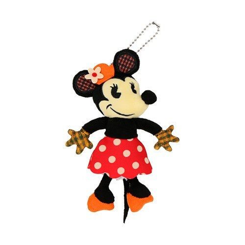 Japan Tokyo Disney Resort Minnie Plush Keychain Badge handcraft style