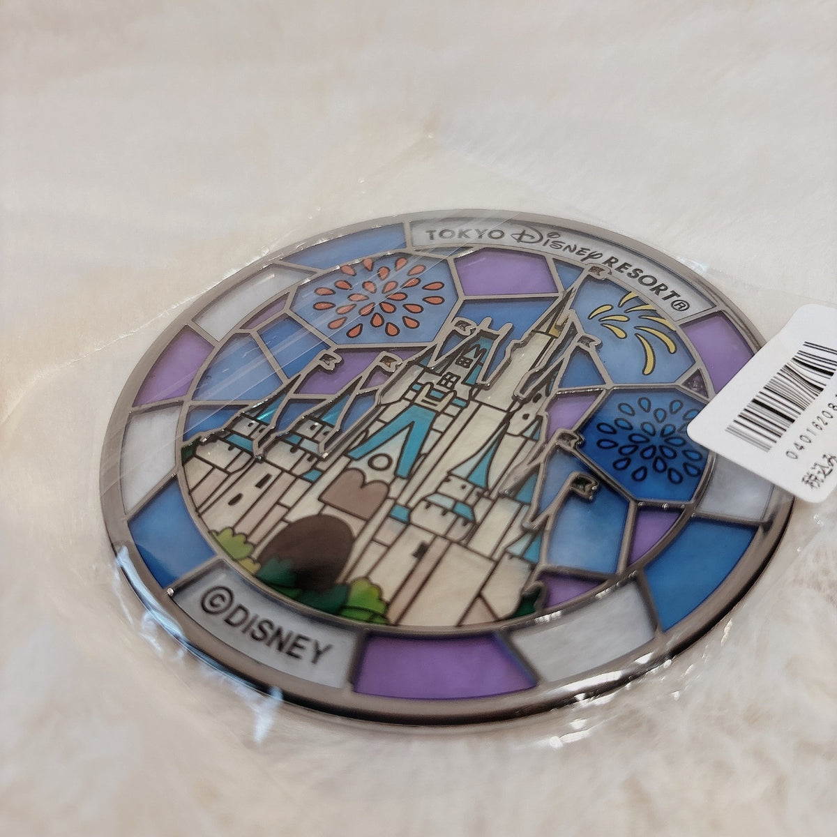 Japan Tokyo Disney Resort Stained Glass Coaster Glass Cinderella castle