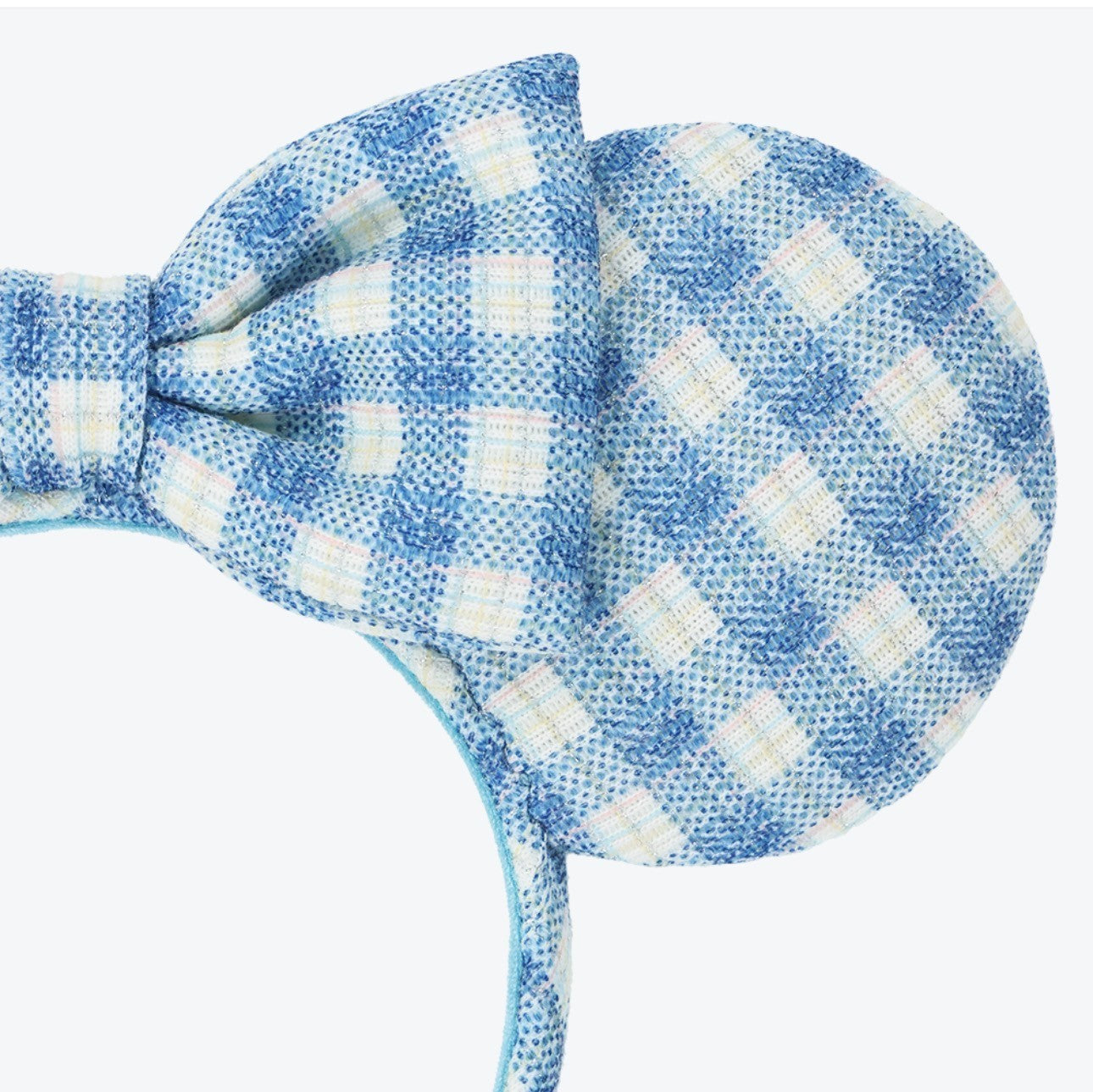 Japan Tokyo Disney Resort Minnie Ears Cap Headband Gingham check Blue