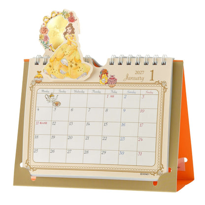 Japan Tokyo Disney Store Disney Princess Desktop Calendar Pop-up Metallic 2027