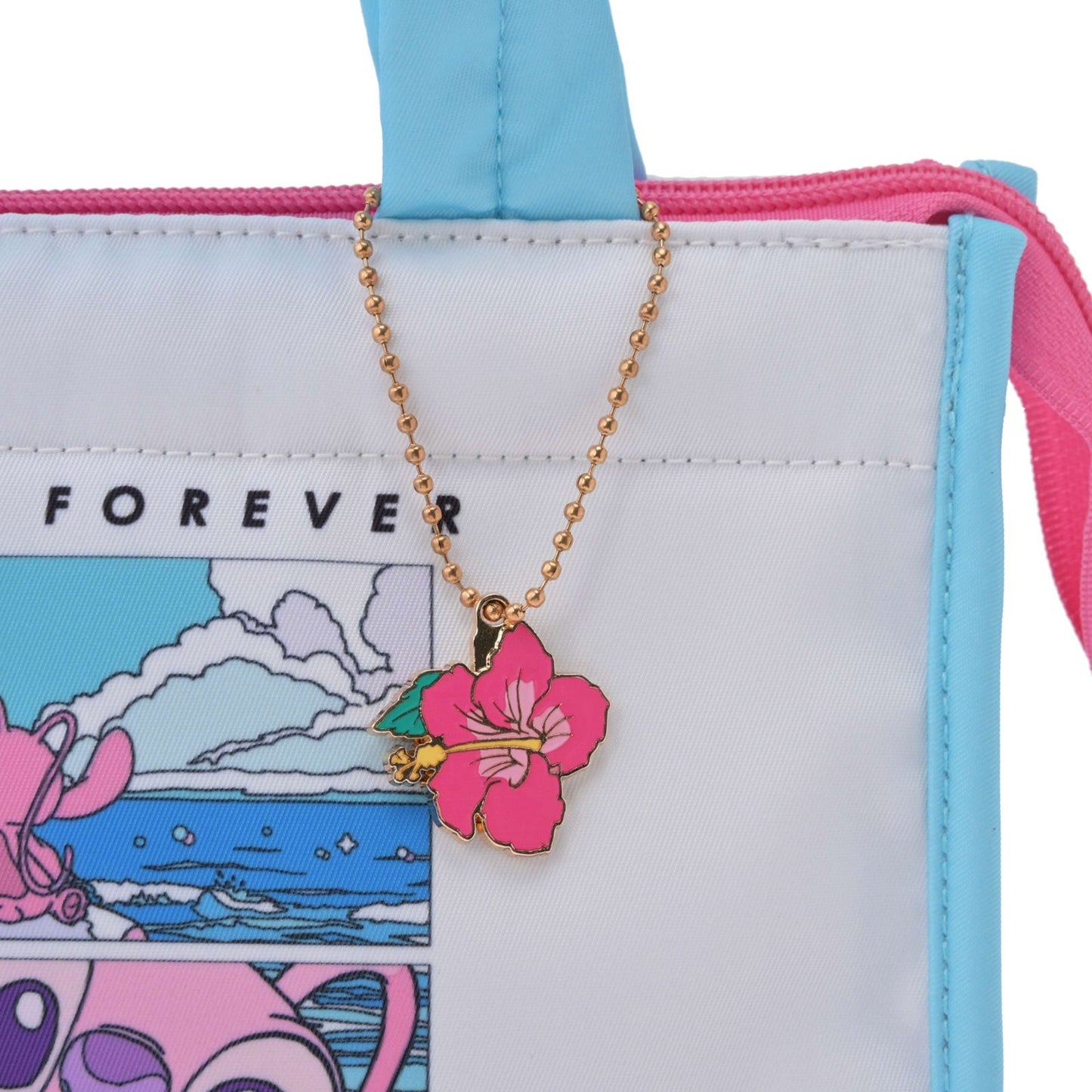 Japan Tokyo Disney Store Stitch & Angel Insulated Tote Drawstring Bag Set Charm
