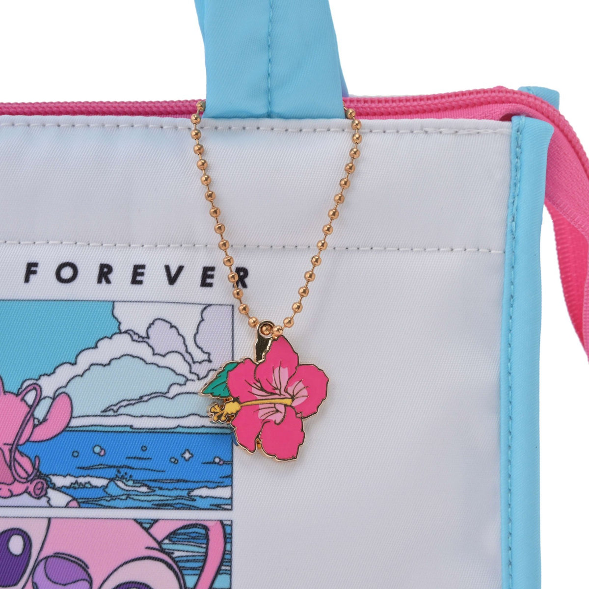 Japan Tokyo Disney Store Stitch & Angel Insulated Tote Drawstring Bag Set Charm