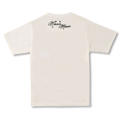 Japan Tokyo Disney Store Minnie Short-Sleeve T-Shirt Sign Dot White Collection