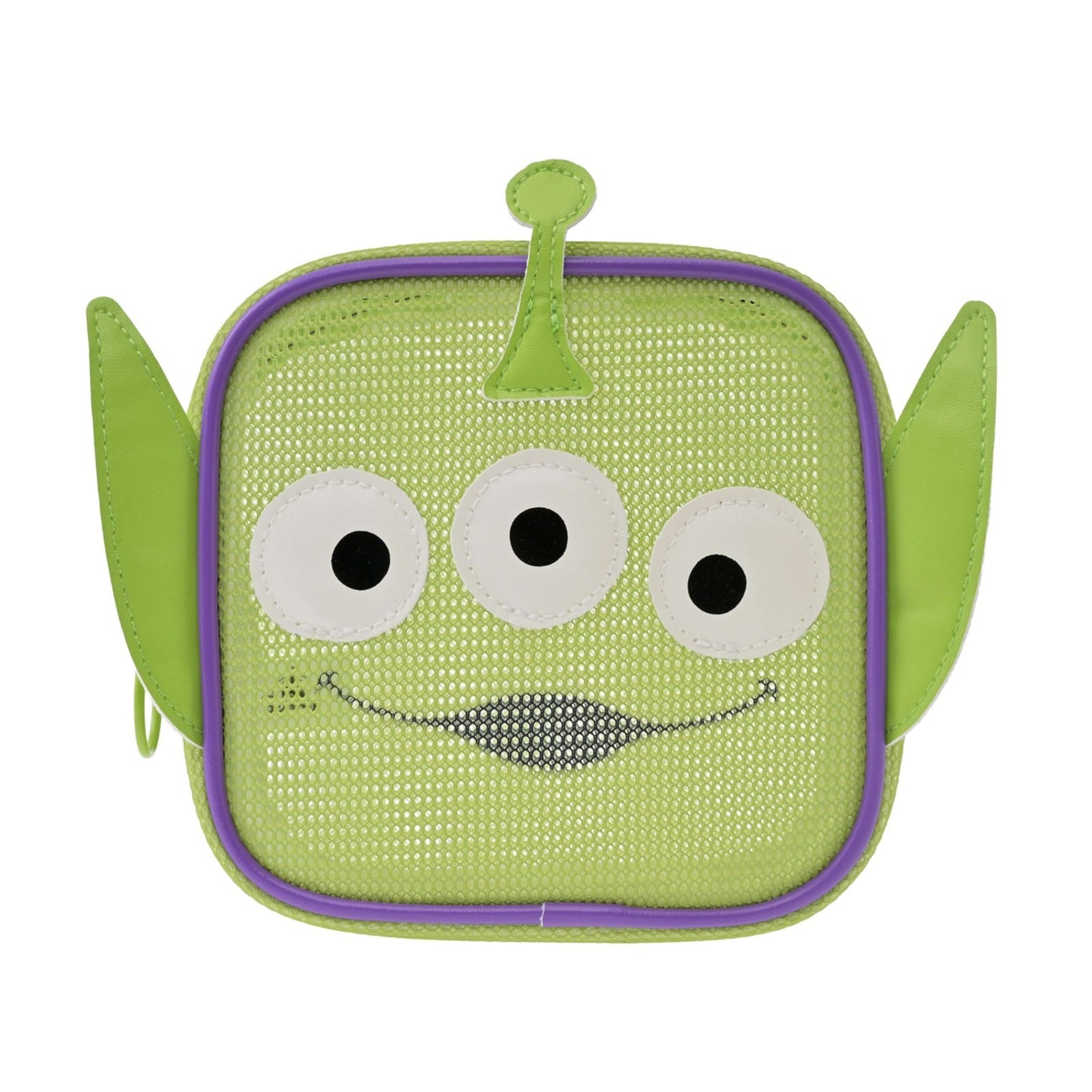 Japan Tokyo Disney Store Little Green Men Alien Pouch Square Mesh Face Toy Story