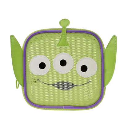 Japan Tokyo Disney Store Little Green Men Alien Pouch Square Mesh Face Toy Story