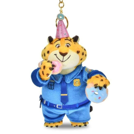 '+Japan Tokyo Disney Store Clawhauser Plush Keychain 10th Anniversary Zootopia