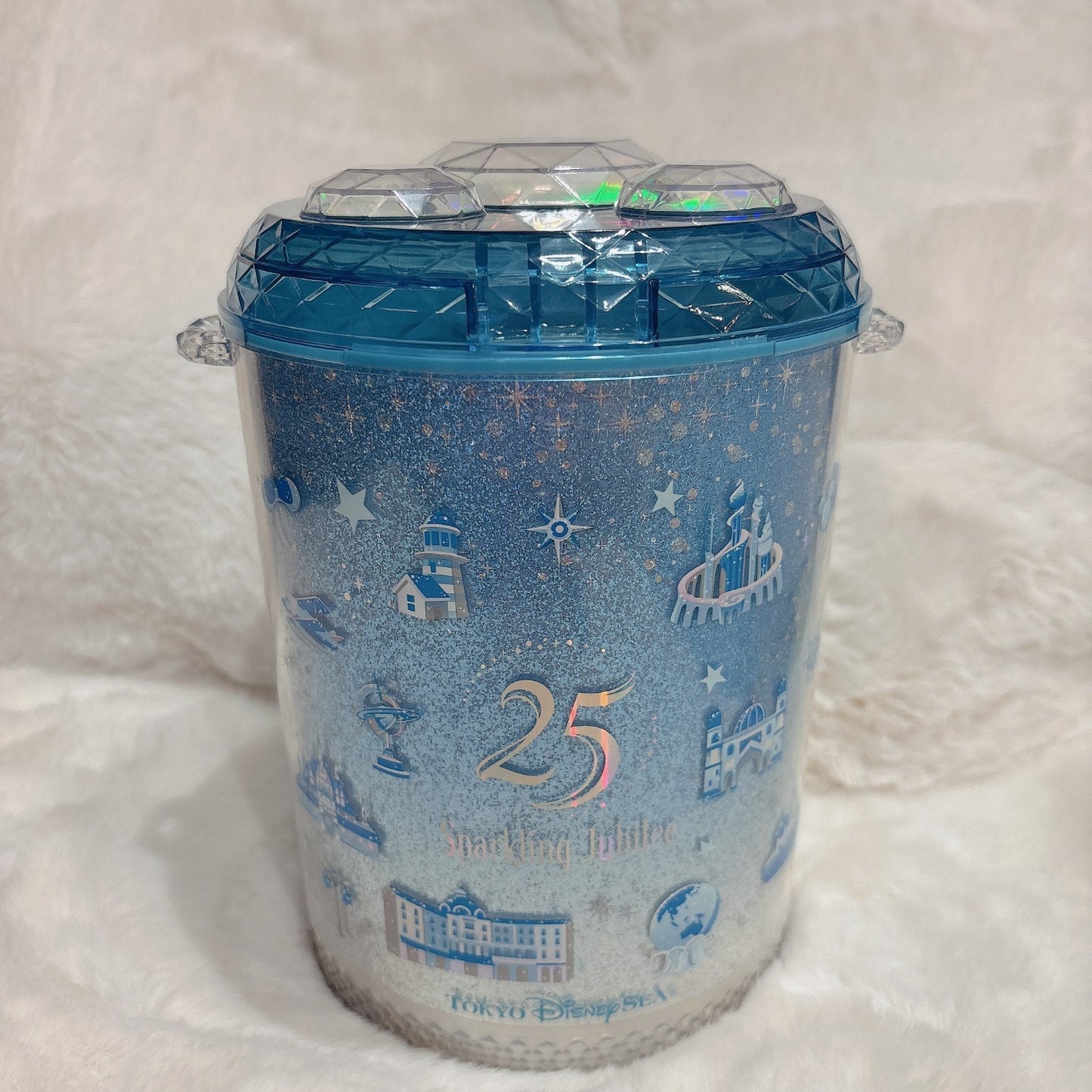 Japan Tokyo Disney Resort Mickey Souvenir Sparkling Jubilee Popcorn Bucket 25th