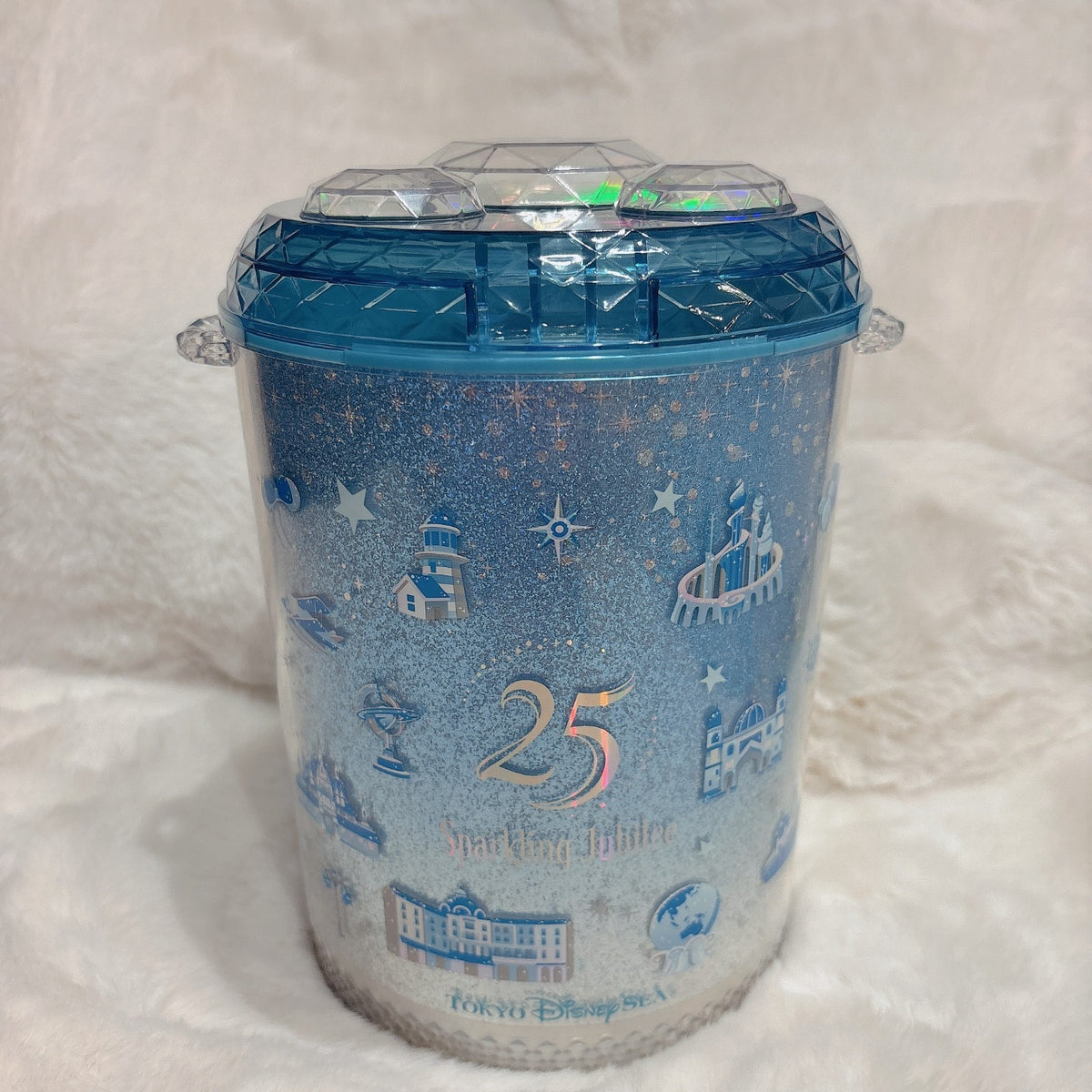 Japan Tokyo Disney Resort Mickey Souvenir Sparkling Jubilee Popcorn Bucket 25th