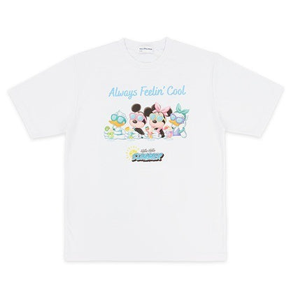 Japan Tokyo Disney Resort Mickey and Minnie White T-shirt Hello Summer