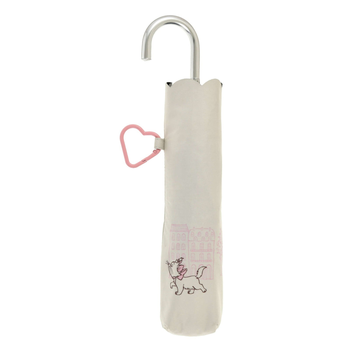 Japan Tokyo Disney Store Marie Folding Umbrella Sunny Rainy Carabiner SHINY DAY