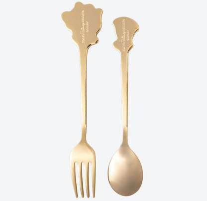 Japan Tokyo Disney Resort Fork & Spoon Cutlery Kitchen Beauty and the Beast 