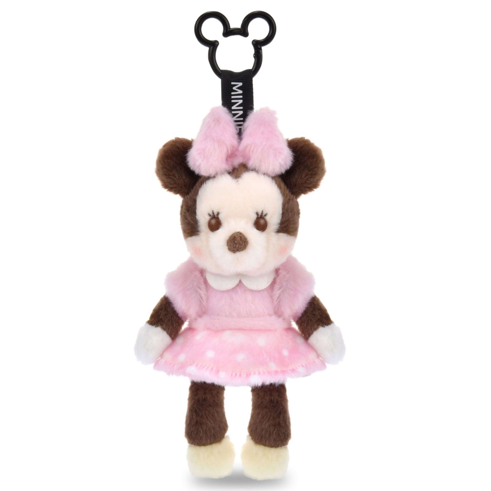 Japan Tokyo Disney Store Minnie Mouse Plush Toy Keychain PALNUI