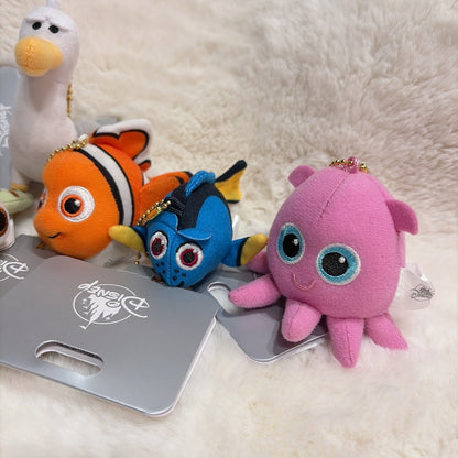 Japan Tokyo Disney Store Plush Toy Keychain mini JAPAN Finding Nemo Set of 5