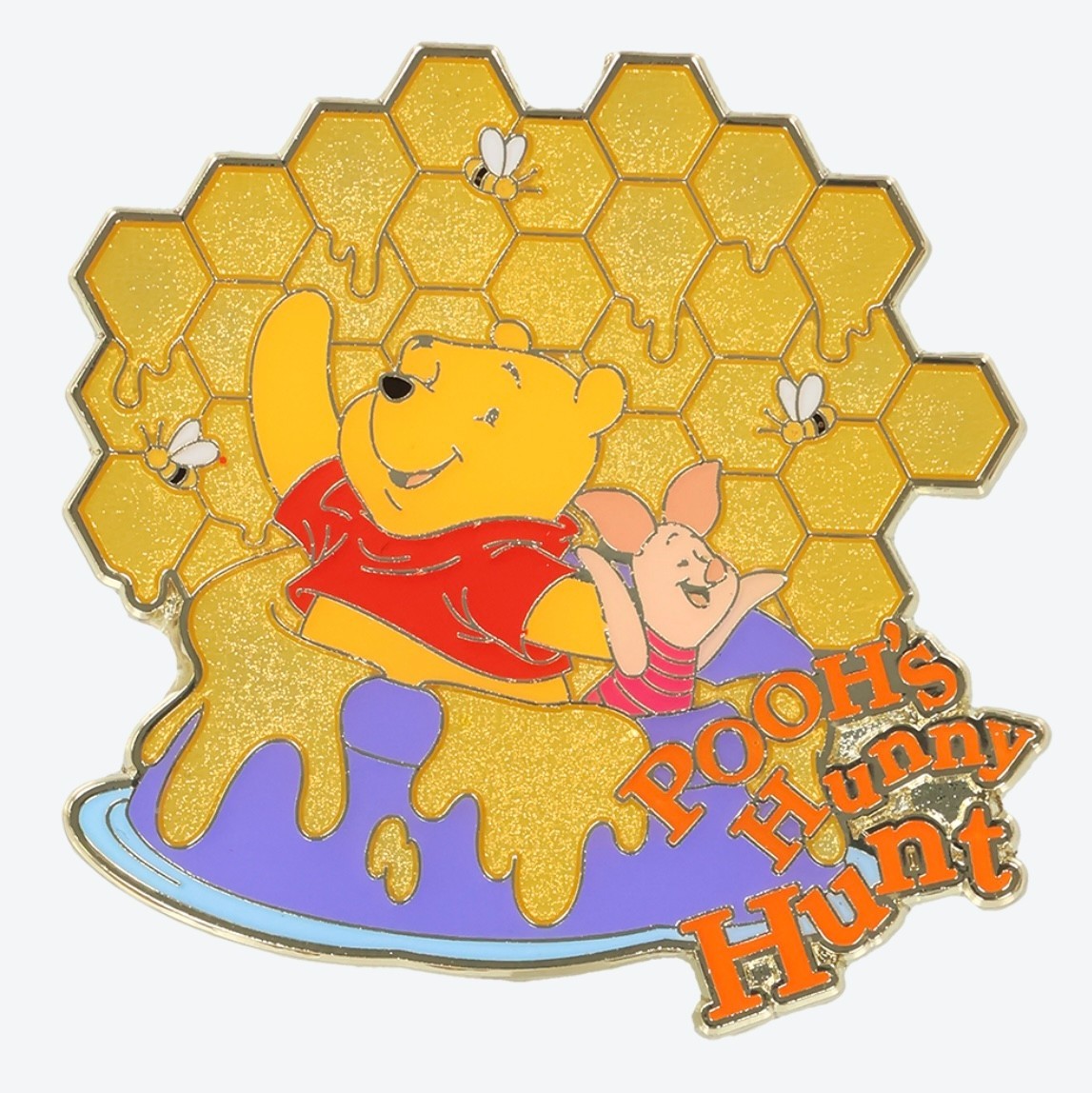 Japan Tokyo Disney Resort Pin Badge Pooh's Hunny Hunt Winnie the Pooh