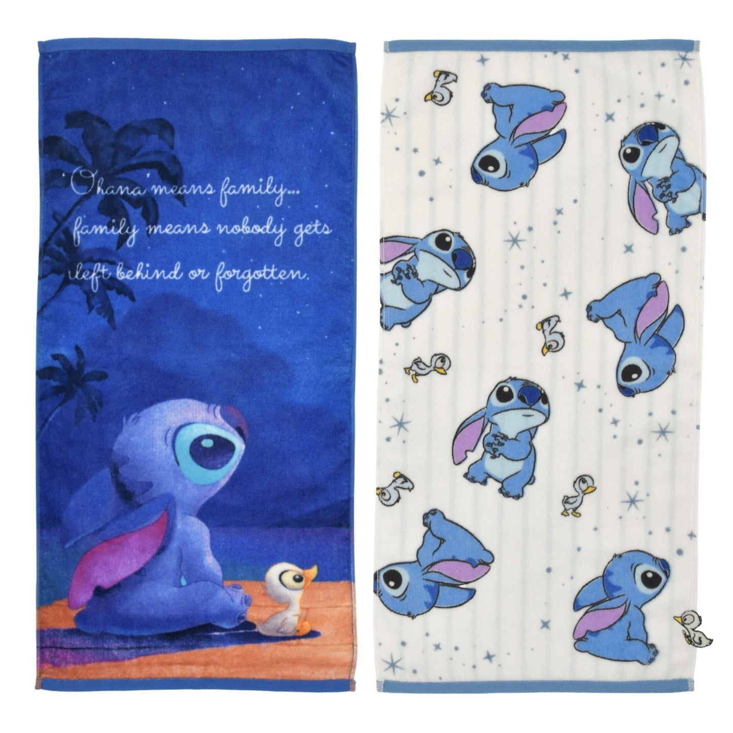 Japan Tokyo Disney Store Stitch  Face Towel Set Nostalgia