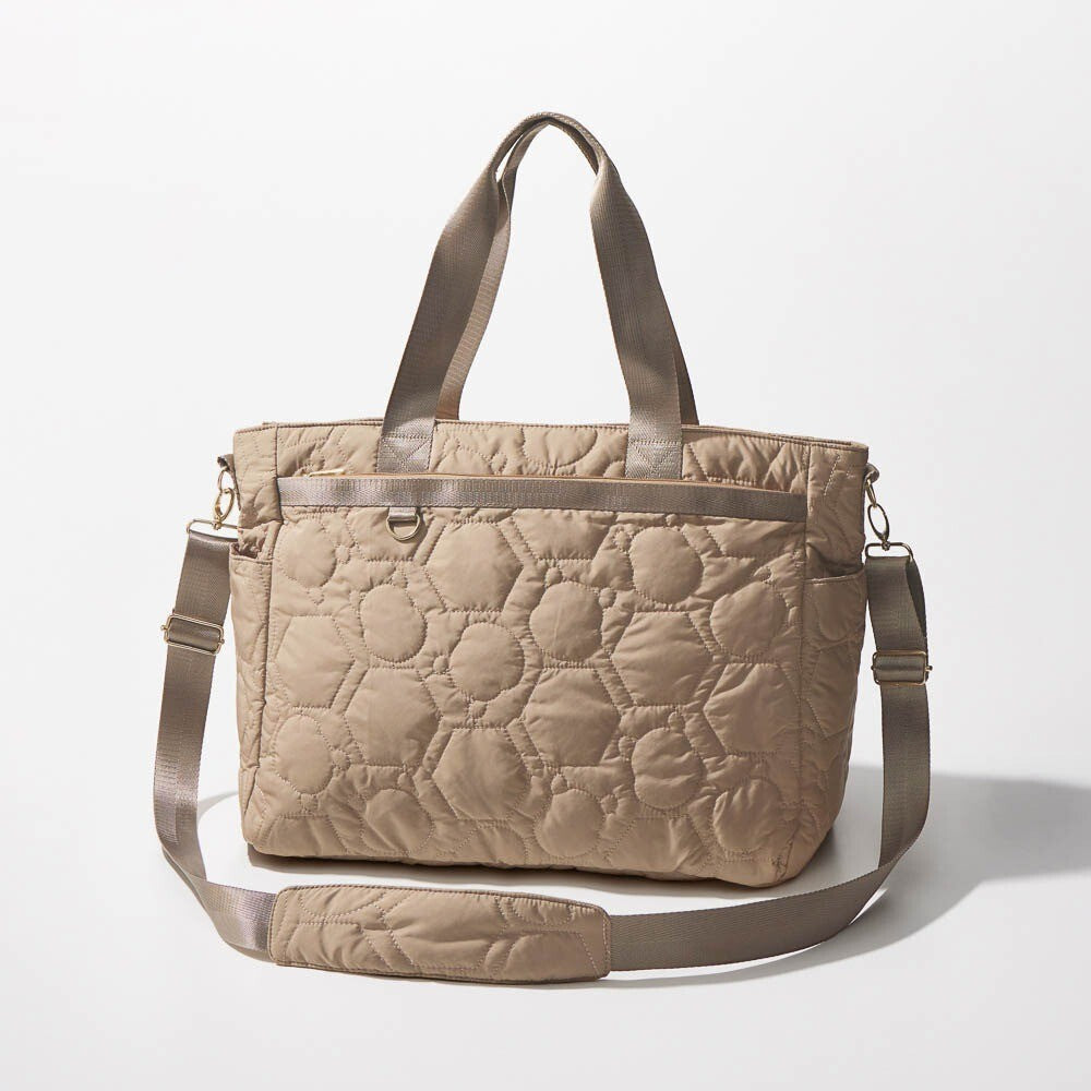 Japan Disney Fantasy Shop Bellemaison  Quilted Boston bag Beige Winnie the Pooh