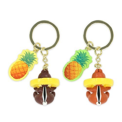 Japan Tokyo Disney Resort Chip and Dale Keychain Set Hello Summer