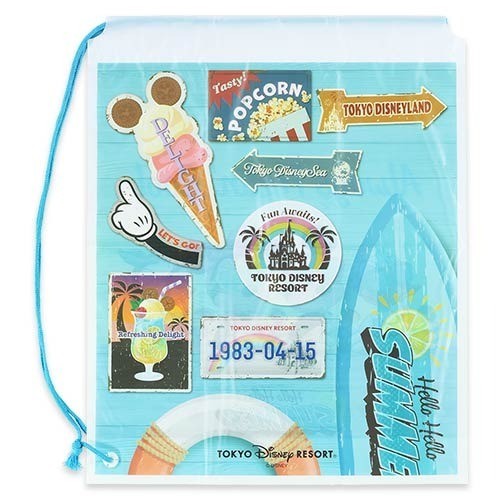 Japan Tokyo Disney Resort Mickey and Minnie Vinyl Bag Hello Summer