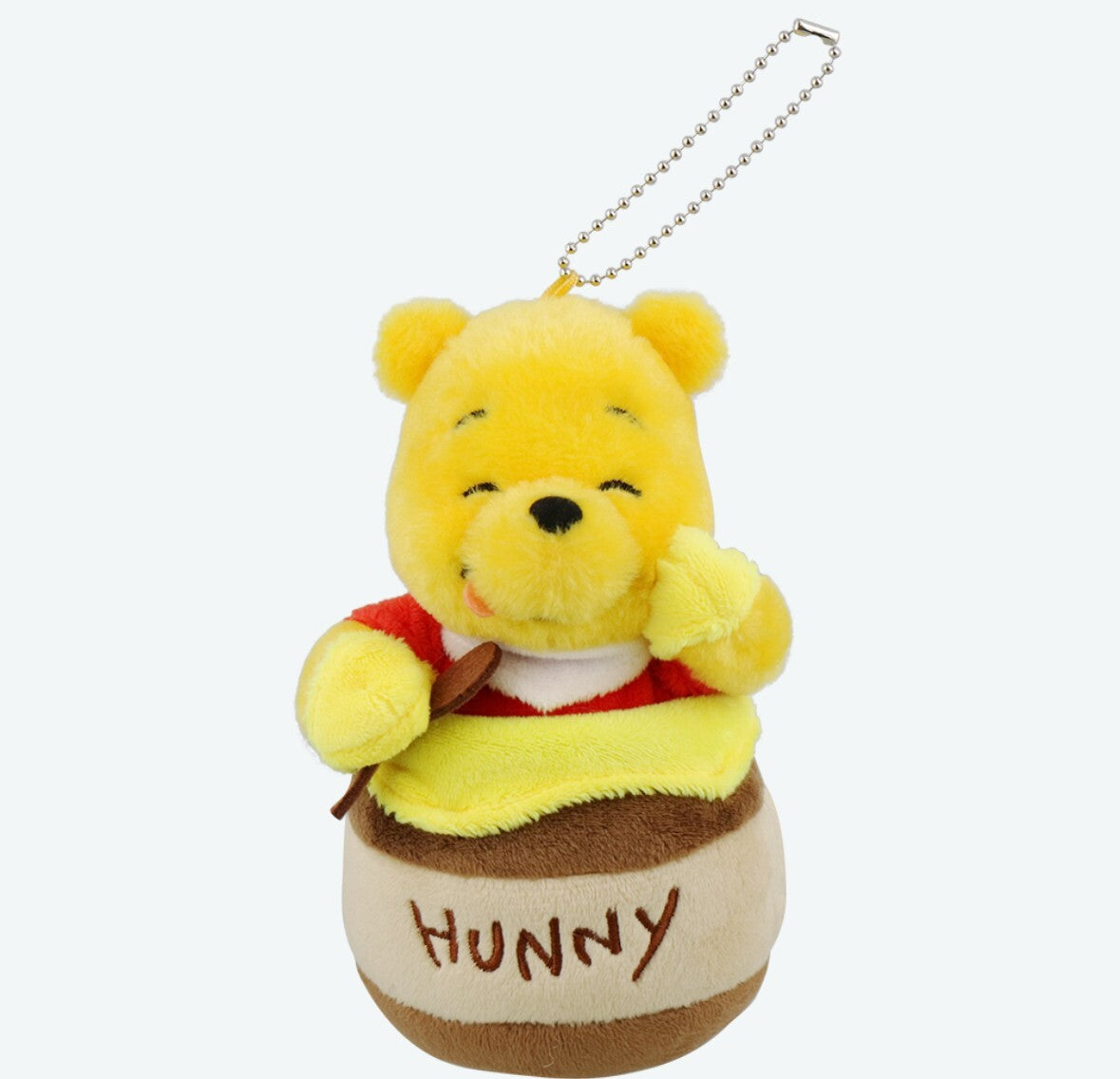 Japan Tokyo Disney Resort Winnie the Pooh Plush Toy Keychain Badge