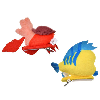 Japan Tokyo Disney Store Flounder Sebastian Hair Clip Costume Accessories Ariel