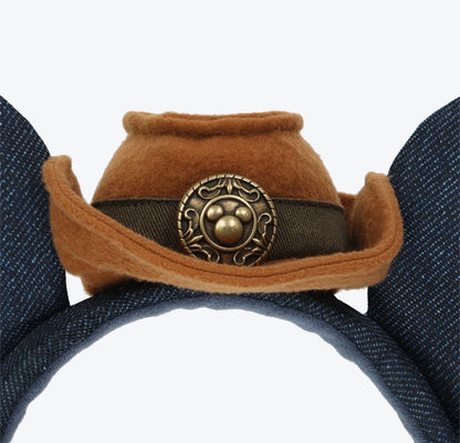 Japan Tokyo Disney  Resort Mickey Western Ears Headband Cap 2025 Denim