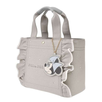 Japan Tokyo Disney Store Minnie JILL JILLSTUART Tote Bag Bag Charm Jeweled Frill