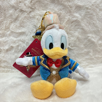 '+ Japan Tokyo Disney Store Donald Plush Toy Keychain Resort 25th Anniversary