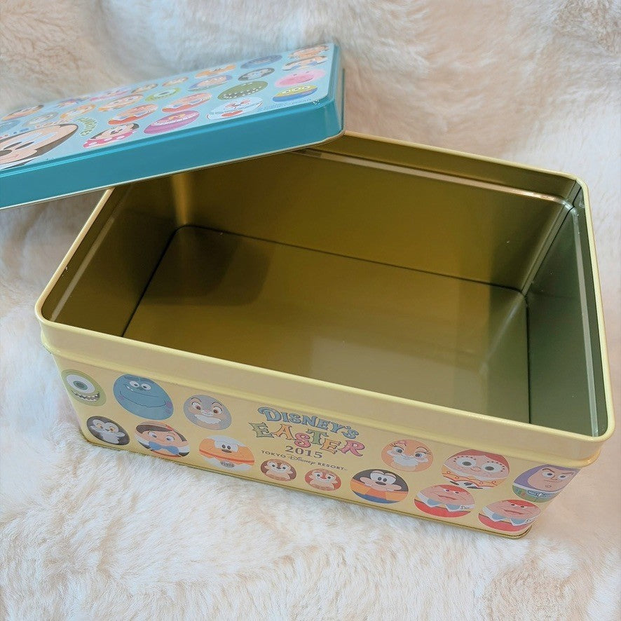 Japan Tokyo Disney Confectionery tin Can Mickey & Minnie Easter